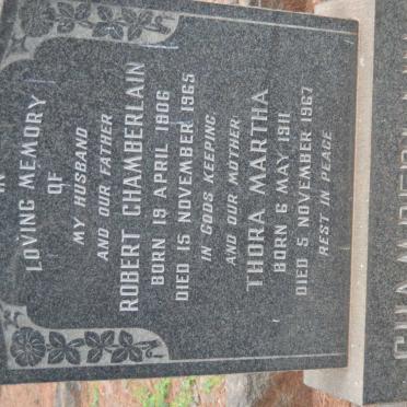 CHAMBERLAIN Robert 1906-1965 &amp; Thora Martha 1911-1967