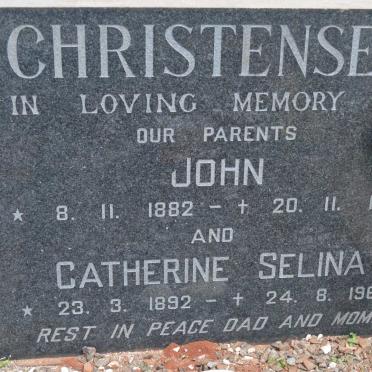 CHRISTENSEN John 1882-1961 &amp; Catherine Selina 1892-1968