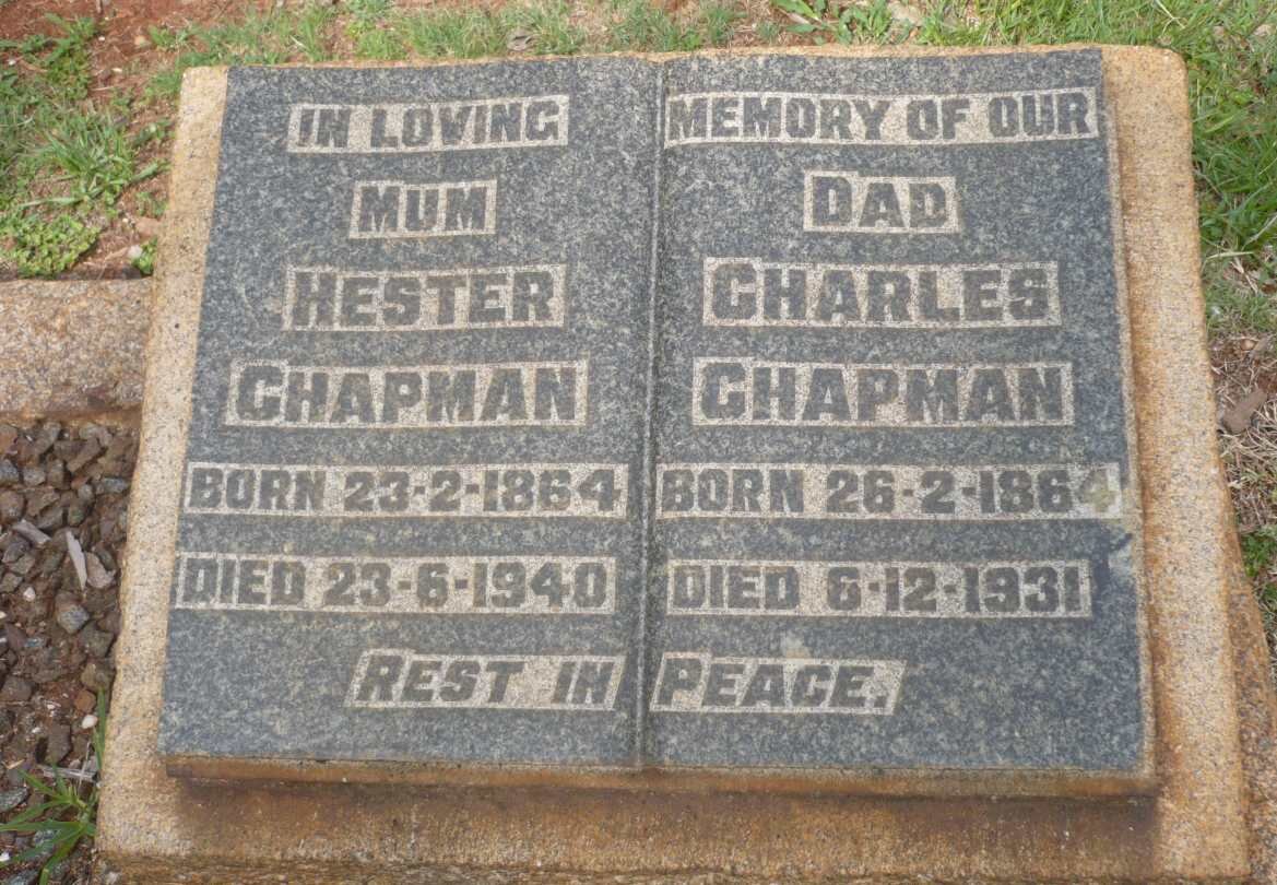CHAPMAN Charles 1864-1931 &amp; Hester 1864-1940