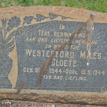 CLOETE Westerford Miles 1944-1944