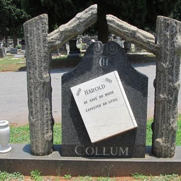 COLLUM Harold 1898-1961