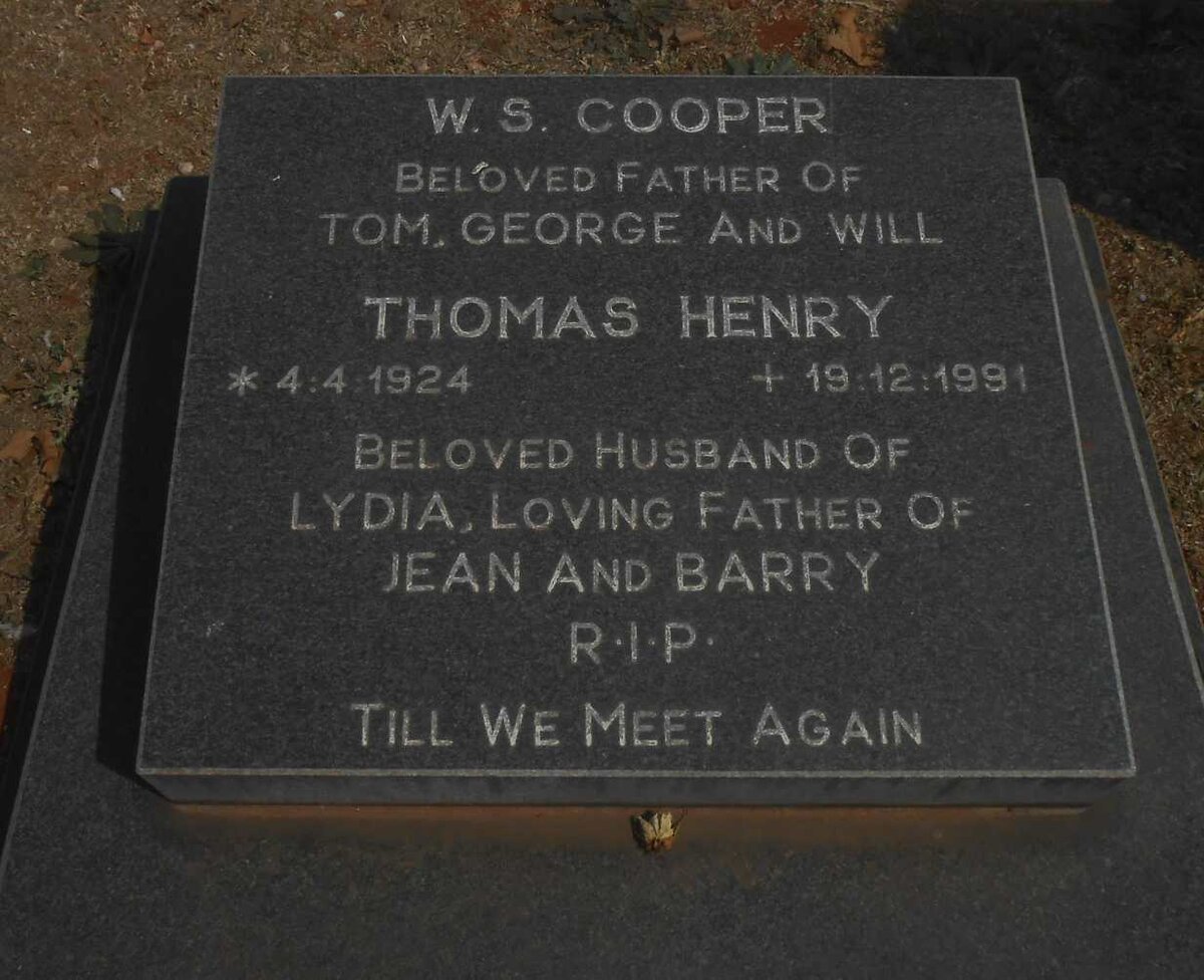 COOPER W.S. :: HENRY Thomas 1924-1991