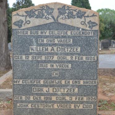 COETZEE Willem A. 1877-1925 :: COETZEE Dirk J. 1916-1925