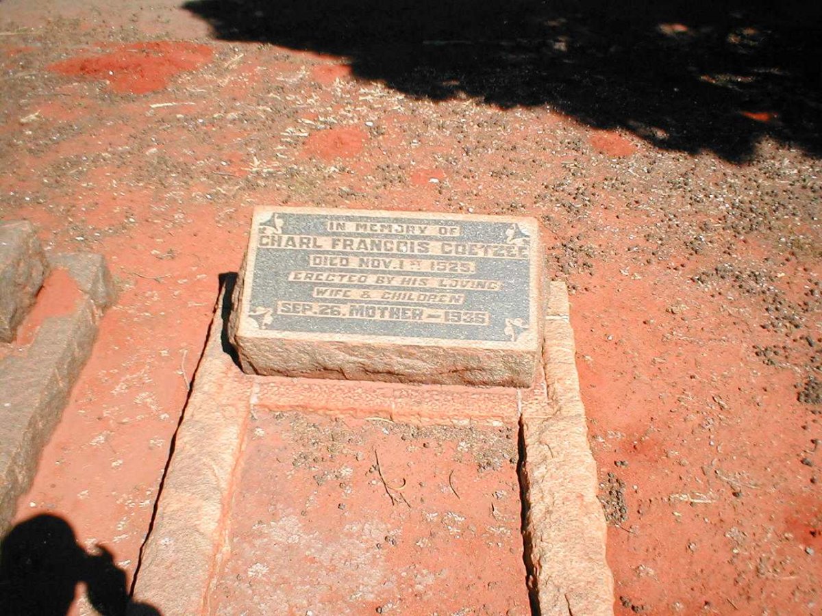 COETZEE Charl Francois -1925 :: COETZEE  ?  -1935