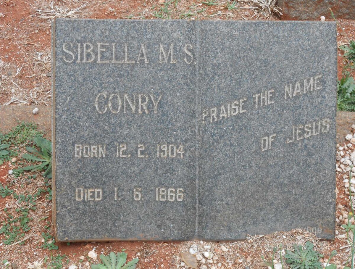 CONRY Sibella M.S. 1904-1966