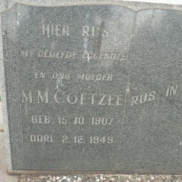 COETZEE M.M. 1907-1949