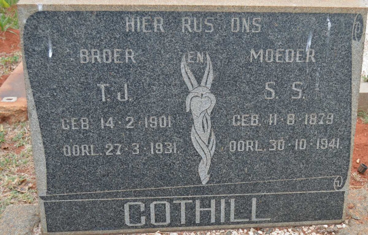 COTHILL S.S. 1879-1941 :: COTHILL T.J. 1901-1931