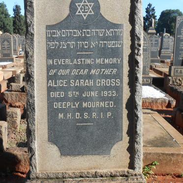 CROSS Alice Sarah -1933