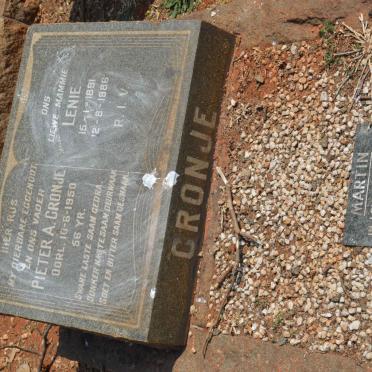 CRONJE Pieter A. -1950 &amp; Lenie 1891-1986 :: MARTIN Dirk 1916-1988