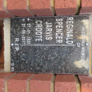 CROOTE Reginald Spencer Jarvis 1927-2017