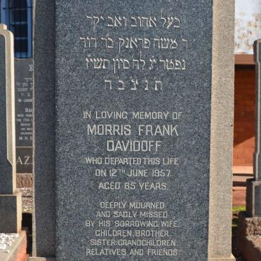 DAVIDOFF Morris Frank -1957