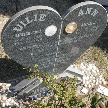 DEVENTER Lewies J.W.A., van 1932-1979 &amp; Anna J. KOTZE 1937-2008