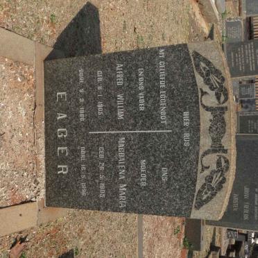 EAGER Alfred William 1905-1960 &amp; Magdalena Maria 1905-1996