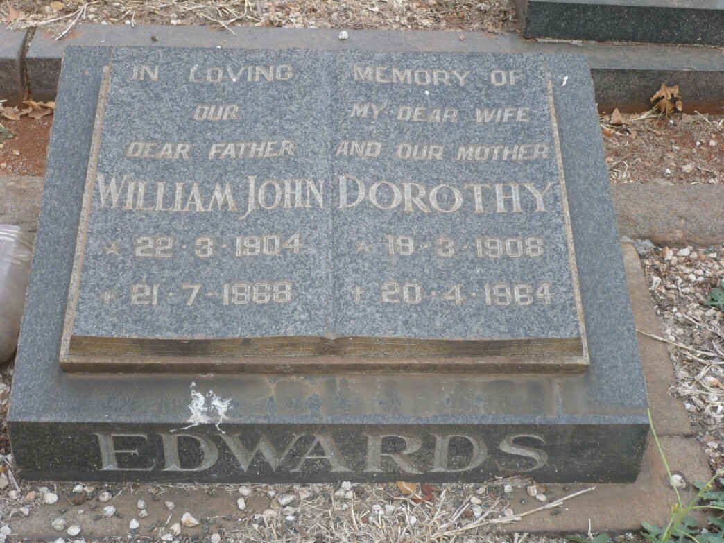 EDWARDS William John 1904-1968 &amp; Dorothy 1908-1964