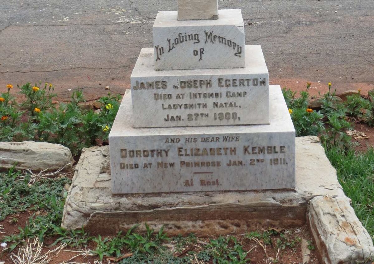 EGERTON James Joseph -1900 &amp; Dorothy Elizabeth Kemble -1911