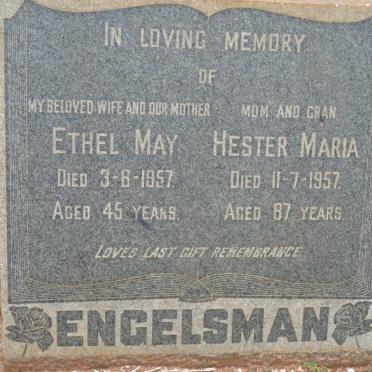 ENGELSMAN Hester Maria -1957 :: ENGELSMAN Ethel May -1957