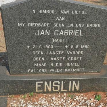 ENSLIN Jan Gabriel 1963-1980