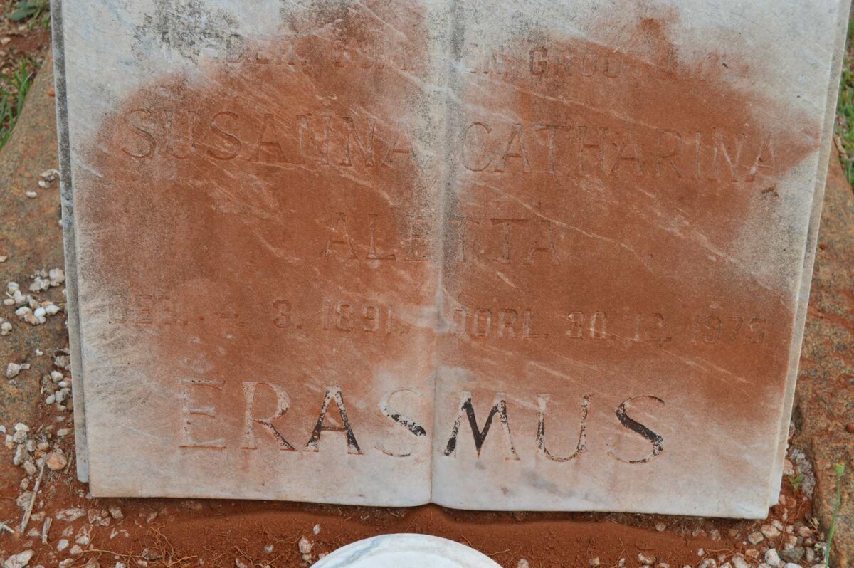 ERASMUS Susanna Catharina Aletta 1891-1975