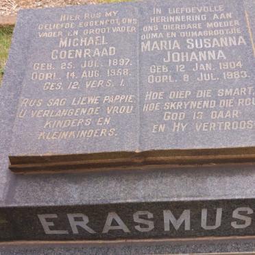 ERASMUS Michael Coenraad 1897-1958 &amp; Maria Susanna Johanna 1904-1983