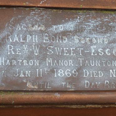 ESCOTT Ralph Bond, Sweet 1869-1907