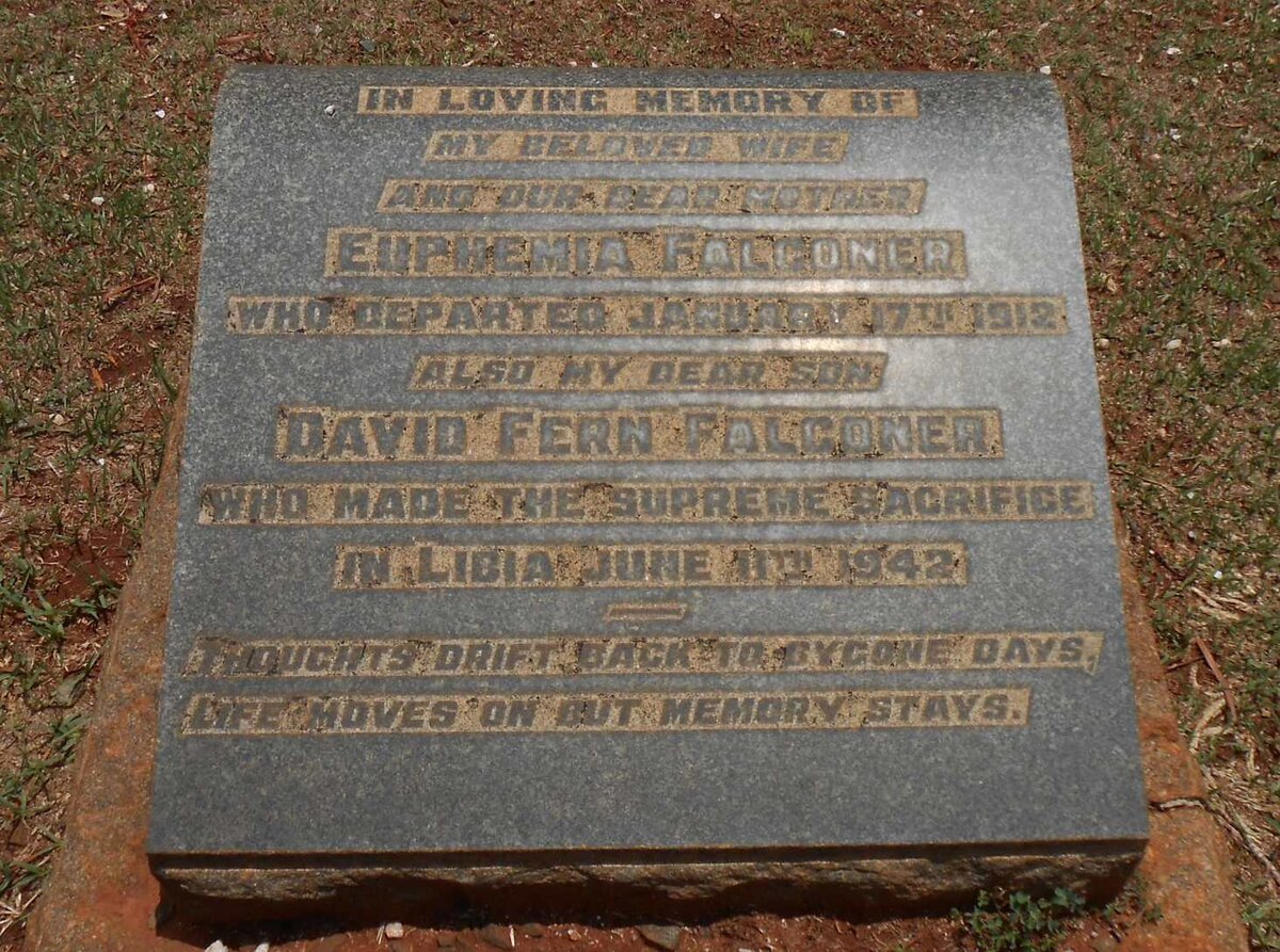 FALCONER Euphemia -1912 :: FALCONER  David Fern -1942