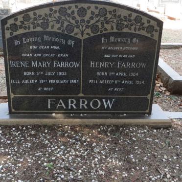 FARROW Henry 1904-1954 &amp; Irene Mary 1905-1992