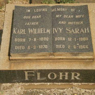 FLOHR Karl Wilhelm 1886-1970 &amp; Ivy Sarah 1889-1966
