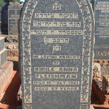 FLEISHMAN Zirile Anna -1921