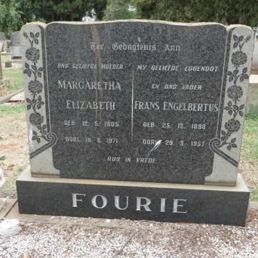 FOURIE Frans Engelbertus 1898-1957 &amp; Margaretha Elizabeth 1905-1971