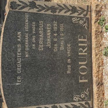 FOURIE Gerhardus Johannes 1892-1951
