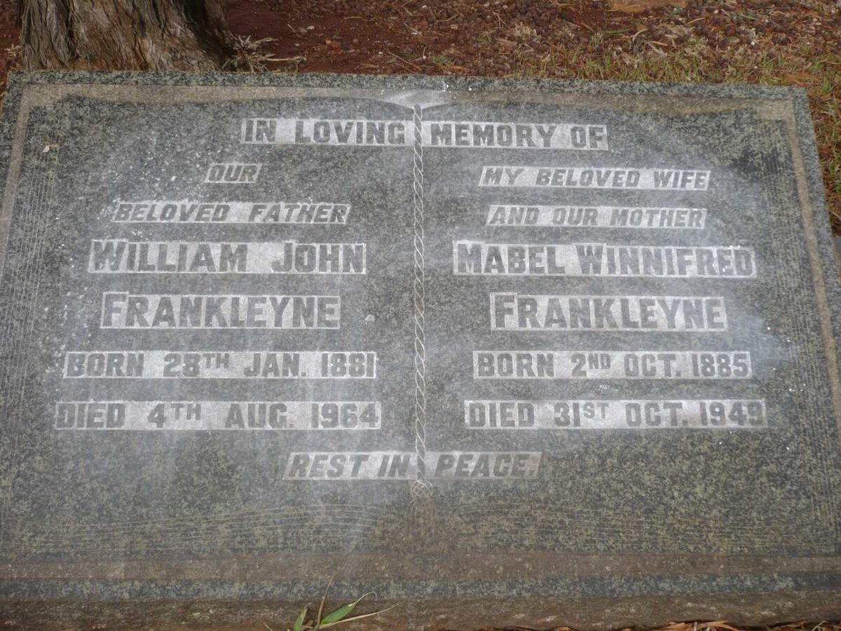 FRANKLEYNE William John 1881-1964 &amp; Mabel Winnifred 1885-1949