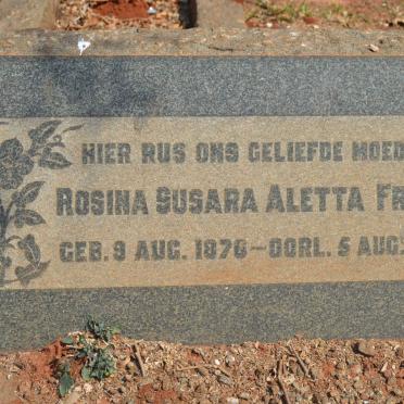 FROOD Rosina Susara Aletta 1876-1950