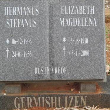 GERMISHUIZEN Hermanus Stefanus 1996-1956 &amp; Elizabeth Magdelena 1910-2000