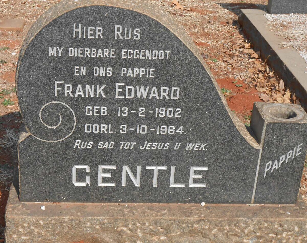 GENTLE Frank Edward 1902-1964