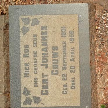 GOUWS Gert Johannes 1931-1959