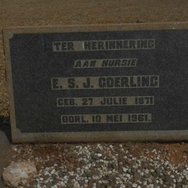 GOERLING E.S.J. 1871-1961