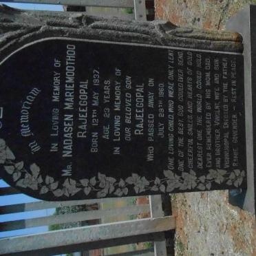 GOVENDER Nadasen Mariemoothoo 1937-1960