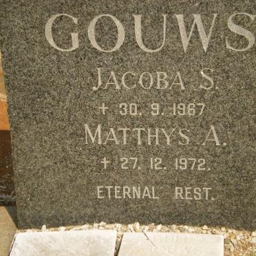 GOUWS Matthys A. -1972 &amp; Jacoba S. -1967