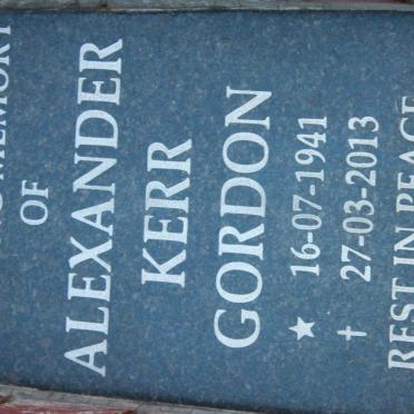 GORDON Alexander Kerr 1941-2013