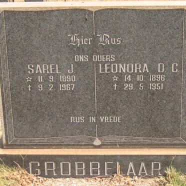 GROBBELAAR Sarel J. 1890-1967 &amp; Leonora D.C. 1896-1951