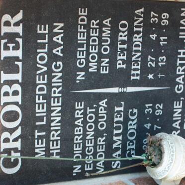 GROBLER Samuel Georg 1931-1992 &amp; Petro Hendrina 1937-1999