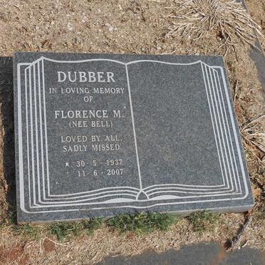 DUBBER Florence M. nee BELL 1937-2007