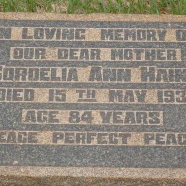 HAINES Cordelia Ann -1931