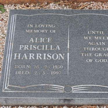HARRISON Alice Priscilla 1950-1997