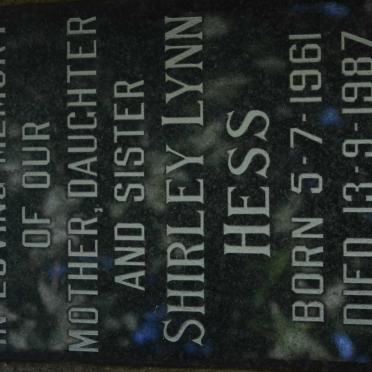 HESS Shirley Lynn 1961-1987