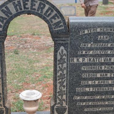 HEERDEN H.K.P., van voorheen PIENAAR nee VAN ZYL 1878-1952
