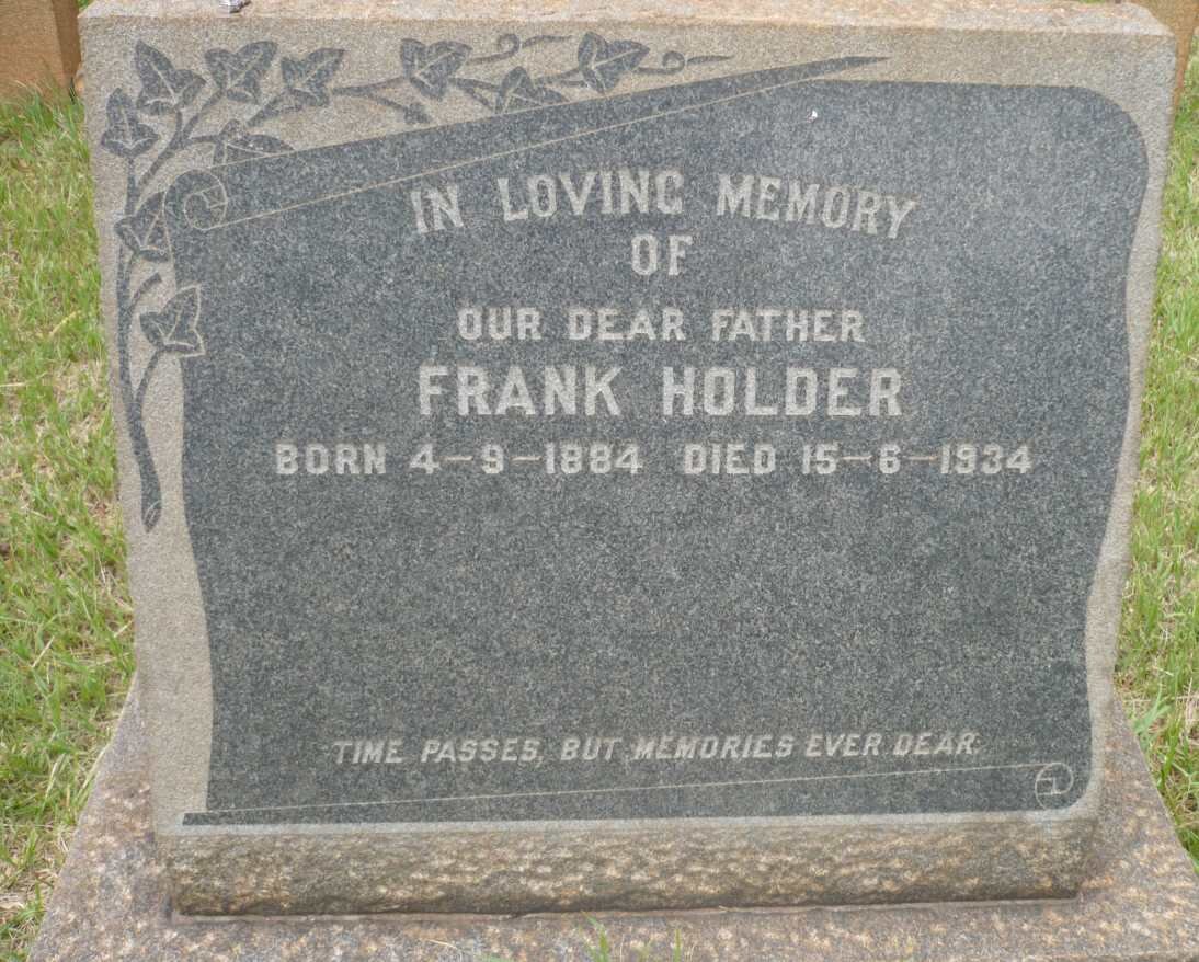 HOLDER Frank 1884-1934
