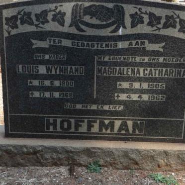 HOFFMAN Louis Wynhand 1900-1968 &amp; Magdalena Catharina 1905-1962