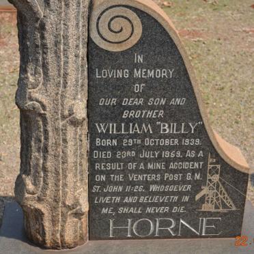 HORNE William 1939-1959