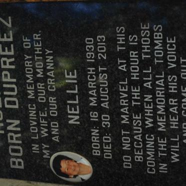 HUEMER Nellie nee DU PREEZ 1930-2013